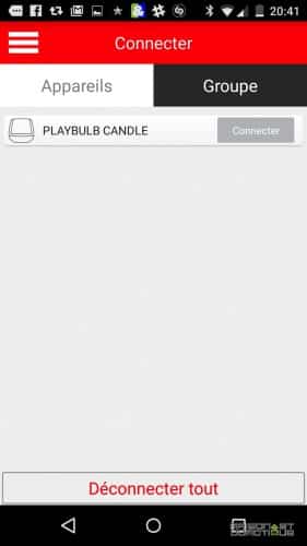 Connecter la bougie LED MiPow