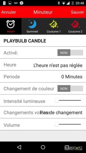 réveil de la bougie LED Mipow