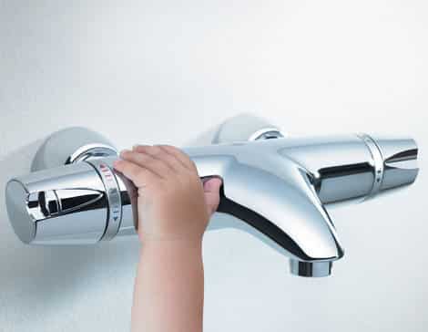 Mitigeur thermostatique GROHE, induction de chaleur tempérée