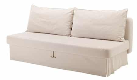 Canapé convertible pas cher Ikéa : Himmene (beige)