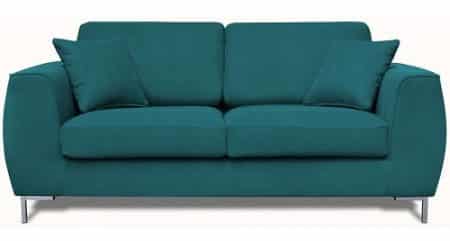 Canapé Conforama Eddie en bleu canard