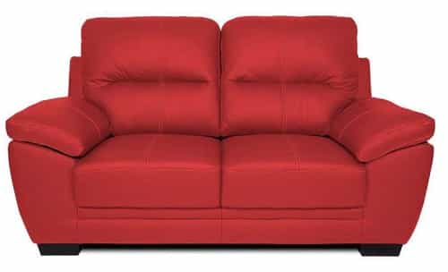 Canapé Conforama Victoria en cuir rouge