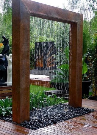 Décoration jardin, rideau d