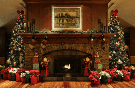 Décoration Noël, cheminée