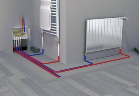 Tuyauterie pour un chauffage central
