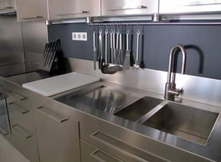 Meubles cuisine inox