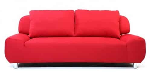 Canapé convertible de couleur rouge pour décorer votre pièce