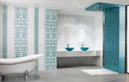 Carrelage salle de bain en mosaïque murale