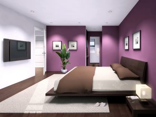 Peinture chambre : violet